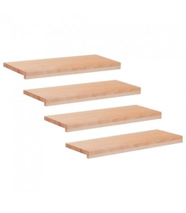 vidaXL Stair Treads 4 pcs 80 x 25 x 2 cm Natural Solid Beech Wood
