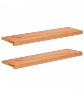 vidaXL Stair Treads 2 pcs 90 x 25 x 2 cm Varnish Solid Beech Wood