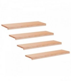 vidaXL Stair Treads 4 pcs 100 x 30 x 2 cm Natural Solid Beech Wood