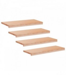 vidaXL Stair Treads 4 pcs 70 x 30 x 2 cm Natural Solid Beech Wood