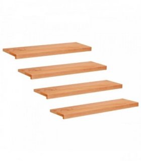vidaXL Stair Treads 4 pcs 100 x 30 x 2 cm Varnish Solid Beech Wood