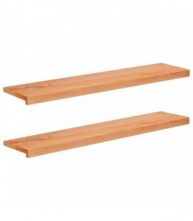 vidaXL Stair Treads 2 pcs 120 x 30 x 2 cm Varnish Solid Beech Wood