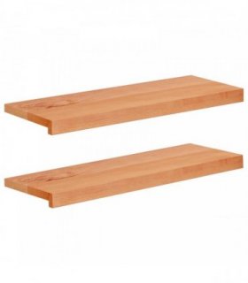 vidaXL Stair Treads 2 pcs 80 x 25 x 2 cm Varnish Solid Beech Wood