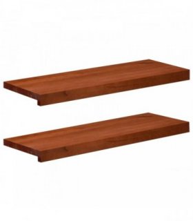 vidaXL Stair Treads 2 pcs 80 x 30 x 2 cm Brown Solid Beech Wood