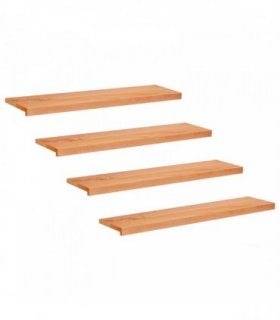 vidaXL Stair Treads 4 pcs 110 x 30 x 2 cm Varnish Solid Beech Wood