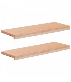 vidaXL Stair Treads 2 pcs 70 x 25 x 2 cm Natural Solid Beech Wood