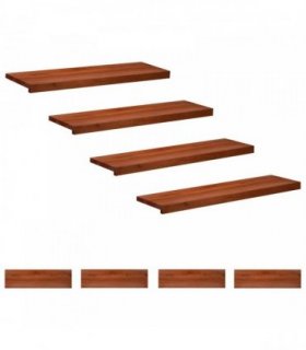 vidaXL Stair Treads 8 pcs 90 x 25 x 2 cm Brown Solid Beech Wood