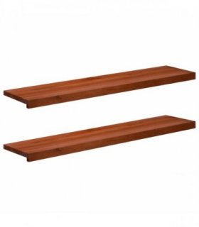 vidaXL Stair Treads 2 pcs 120 x 30 x 2 cm Brown Solid Beech Wood