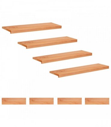 vidaXL Stair Treads 8 pcs 90 x 30 x 2 cm Varnish Solid Beech Wood