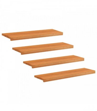 vidaXL Stair Treads 4 pcs 90 x 30 x 2 cm Light Brown Solid Beech Wood