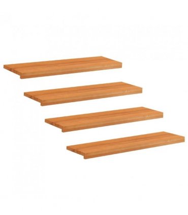 vidaXL Stair Treads 4 pcs 90 x 30 x 2 cm Light Brown Solid Beech Wood