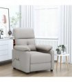 vidaXL Massage Chair Taupe Fabric — V0672351915