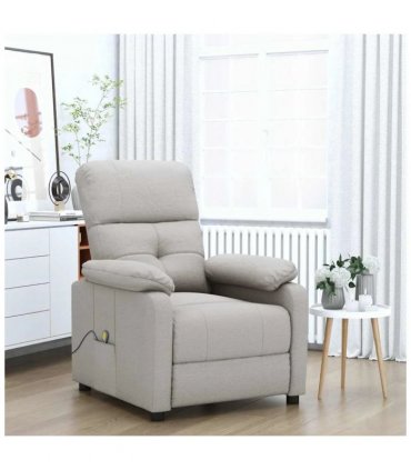 vidaXL Massage Chair Taupe Fabric — V0672351915