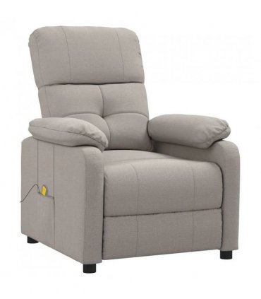 vidaXL Massage Chair Taupe Fabric — V0672351915