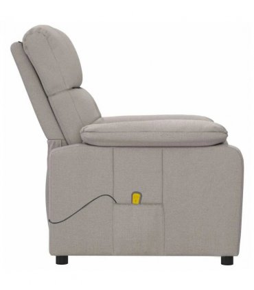 vidaXL Massage Chair Taupe Fabric — V0672351915