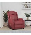 vidaXL Massage Chair Wine Red Faux Leather — V0672352212