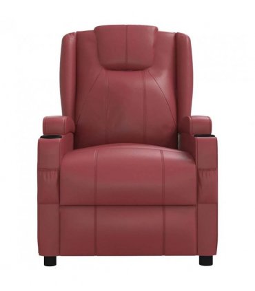 vidaXL Massage Chair Wine Red Faux Leather — V0672352212