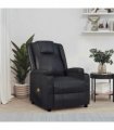 vidaXL Massage Chair Black Faux Leather — V0672352213