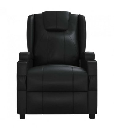 vidaXL Massage Chair Black Faux Leather — V0672352213