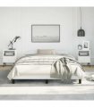 vidaXL Bed Frame without Mattress White 152x203 cm Queen Faux Leather