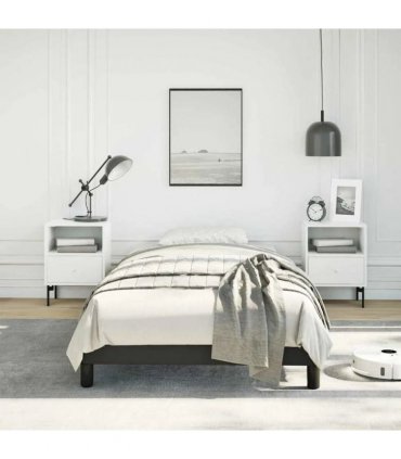 vidaXL Bed Frame without Mattress Black 100x203cm Twin XL Faux Leather