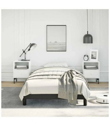 vidaXL Bed Frame without Mattress Black 100x203cm Twin XL Faux Leather