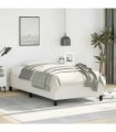 vidaXL Bed Frame without Mattress White 100x190 cm Twin Faux Leather