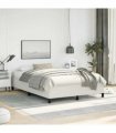vidaXL Bed Frame without Mattress White 137x190 cm Full Faux Leather — Size: Double Size