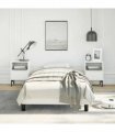 vidaXL Bed Frame without Mattress White 100x190 cm Twin Faux Leather — V0672354571