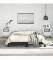 vidaXL Bed Frame without Mattress Black 137x190 cm Full Faux Leather — Size: Double Size