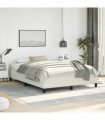 vidaXL Bed Frame without Mattress White 152x203 cm Queen Faux Leather — V0672354577