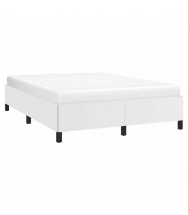vidaXL Bed Frame without Mattress White 152x203 cm Queen Faux Leather — V0672354577