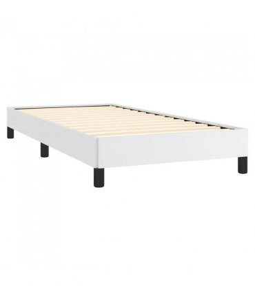 vidaXL Bed Frame without Mattress White 100x203cm Twin XL Faux Leather — V0672354578