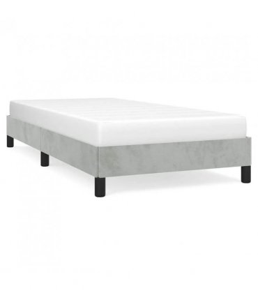 vidaXL Bed Frame without Mattress Light Grey 100x203 cm Twin XL Velvet — Size: 100 x 203 cm