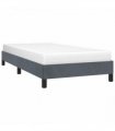vidaXL Bed Frame without Mattress Dark Grey 100x203 cm Twin XL Velvet — Size: 100 x 203 cm