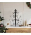 vidaXL Metal Christmas Tree Black 61 cm Powder-coated Steel — Size: 60 cm