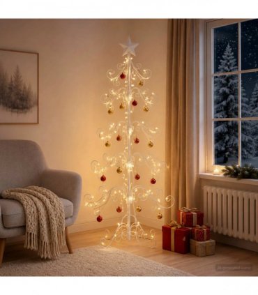 vidaXL Metal Christmas Tree with Spiral Stand KUOPIO 150 cm Steel