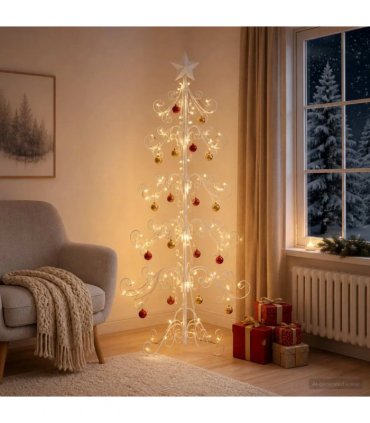 vidaXL Metal Christmas Tree with Spiral Stand KUOPIO 150 cm Steel