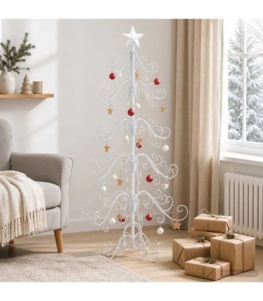 vidaXL Metal Christmas Tree with Spiral Stand KUOPIO 150 cm Steel