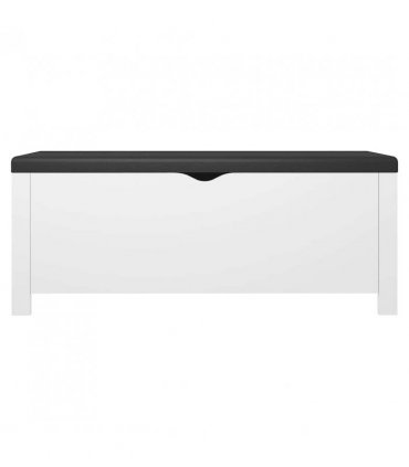 vidaXL Storage Box with Cushion White 105x40x45 cm