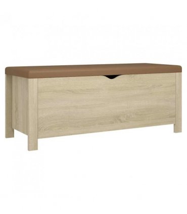 vidaXL Storage Box with Cushion Sonoma Oak 105x40x45 cm
