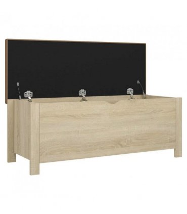 vidaXL Storage Box with Cushion Sonoma Oak 105x40x45 cm
