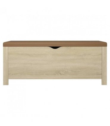 vidaXL Storage Box with Cushion Sonoma Oak 105x40x45 cm