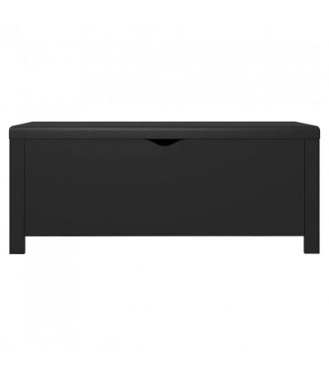 vidaXL Storage Box with Cushion Black 105x40x45 cm