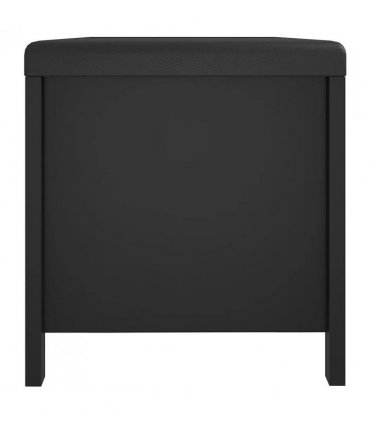 vidaXL Storage Box with Cushion Black 105x40x45 cm