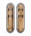vidaXL Wall-mounted Coat Racks with 4 Hooks 2 pcs