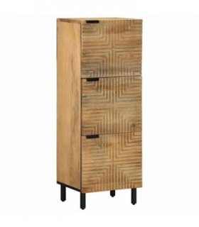 vidaXL Highboard Brown 40x33x110 cm Solid Wood Mango