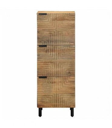 vidaXL Highboard Brown 40x33x110 cm Solid Wood Mango