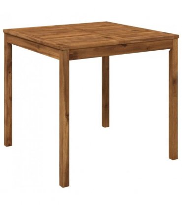 vidaXL Garden Dinner Table Natural 80 x 80.5 x 75 cm Solid Acacia Wood