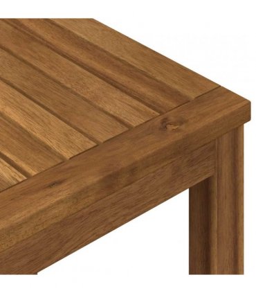 vidaXL Garden Dinner Table Natural 80 x 80.5 x 75 cm Solid Acacia Wood